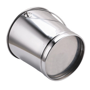 ZQ Stainless Steel Bucket for Household Water Storage Kindergarten Portable Round Bucket with Lid for Kitchen and Restaurant Large Capacity