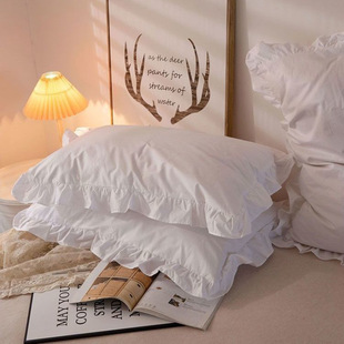 Xinjiang Cotton Washed Cotton Pillowcase Pair Solid Color Japanese Style Non-Print Style Mix and Match Single One Pair