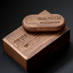 Factory straight hair wooden large oval USB 64Glogo carving large capacity U disk graduation gift high-speed U disk 32g