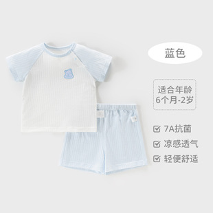 Boys and Girls Baby suit Baby Two-piece Short-sleeved Shorts Class A Baby Lightweight Breathable suit Outgoing Summer Clothes