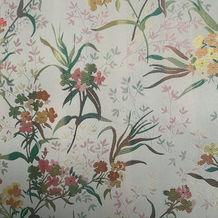 New Colorful Orchid Chinese Style Jacquard Fabric Cheongsam Tang Clothing Children's Clothing Fabric Retro Style Hanfu National Style Fabric