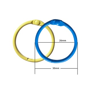 30mm paint activity card ring DIY key chain pendant mobile phone chain accessories color metal book ring key ring