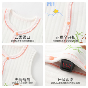 Baby Vest Spring and Autumn Newborn Vest Three-layer Warm Baby's Waistcoat Boneless Baby Vest Baby Vest