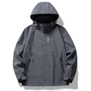 6266 Outdoor Thin Jacket Single Layer Hooded Waterproof Women's Single Windproof Jacket Men's Three-proof Mountaineering Suit