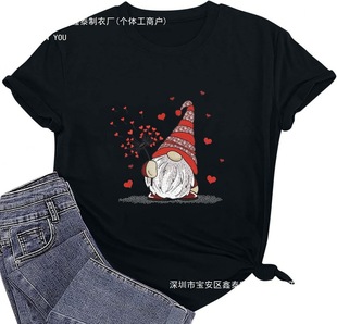 Christmas Gnome Tshirts for Women Ladies Short Sleeve Sweats