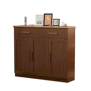 Nordic Solid Wood Shoe Cabinet Light Luxury Simple Two-Three-Four Doors Entrance Door Wall Cabinet Living Room Partition Entrance Cabinet