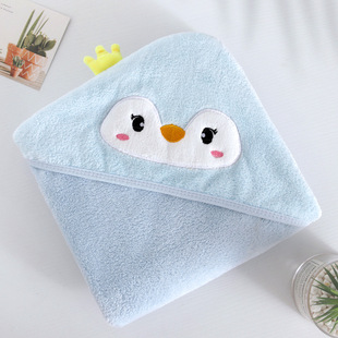 Baby quilt children's bath towel cloak newborn baby blanket cartoon bath towel soft coral fleece quilt