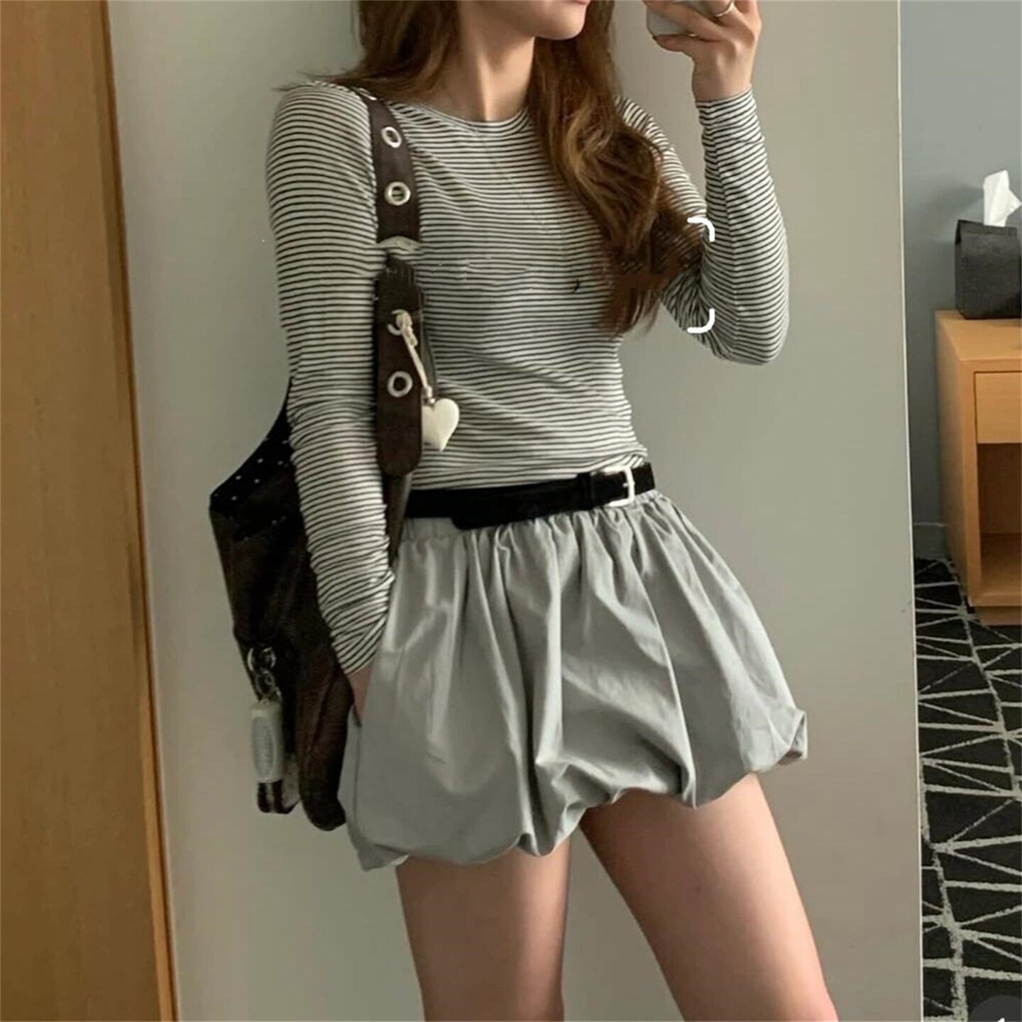 Floral Shorts for Women, Sweet High-Waisted Slimming Casual Pants, Plus Size, New Summer Korean Style Loose A-Line Short Skirt Pants