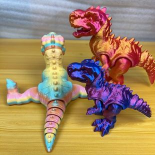 3d Print Динозавр Tyranosaurus Детский творческий новый игрушечный киоск многоцветный свободно качающийся суставы декоративная модель
