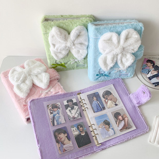 Ins Bow Big A5 Loose-leaf Storage Book Star-chasing Small Kaka Book 4 Palace 3-inch Perpetrator Plush Photo Album