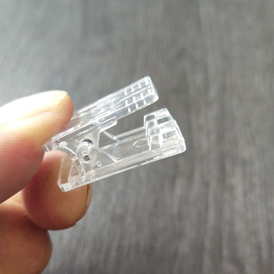 Plastic badge cover certificate badge factory card holder acrylic transparent with glue small spring Crystal clip patch PP clip