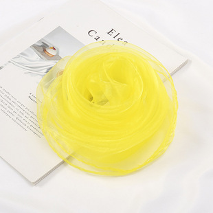 Solid Color Chiffon Small Silk Scarf Varied Performance Dance New Style Small Square Scarf Candy Color Scarf Windproof Sand Baotou Silk Scarf