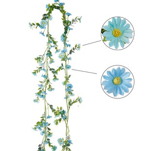 Cross-border simulation daisy rattan artificial flower rattan sunflower air conditioning pipe winding indoor background wall decoration wholesale