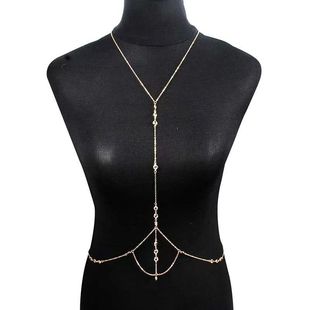 2025 New Vintage Flash Diamond Body Chain Niche Unique Design Waist Chain Bikini Tassel Accessories Women