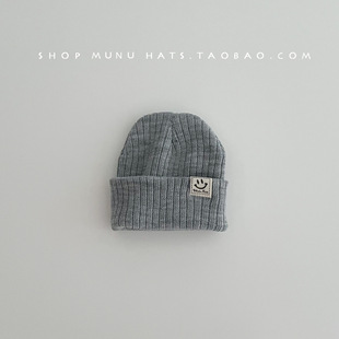 Baby hat autumn and winter knitted hat male and female baby warm pullover hat cute infant children wool hat Korean style