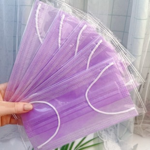 in stock disposable 2-layer adult mask solid color color variety of independent packaging can be exported across borders