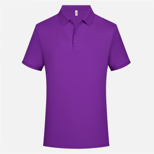 200g 40-Count Cool Pique Cotton Polo Shirt Short-Sleeved Lapel T-Shirt Men's and Women's Tops Pure Color Workwear Printed Logo