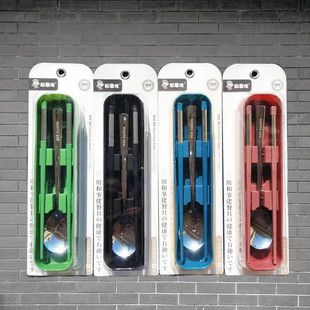 Chopsticks suit blister packaging cartoon portable tableware travel tableware self-provided chopsticks wholesale peace guy tableware