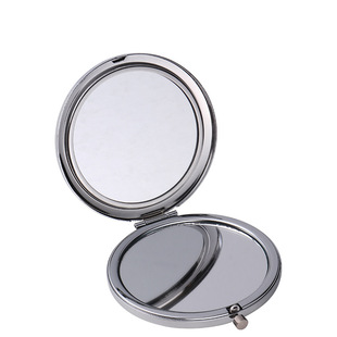Amazon thermal transfer blank photo metal portable metal folding makeup mirror girls portable curved makeup mirror