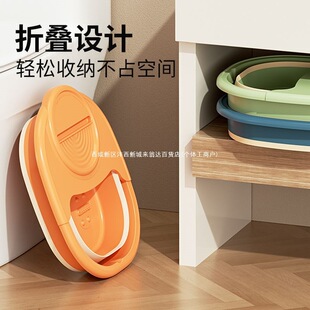 Foldable Foot Bath Bucket for Home Use, Portable Foot Basin for Washing Feet up to the Calves, Suitable for Cold Feet, Foot Spa Bucket for Students' Dormitory
