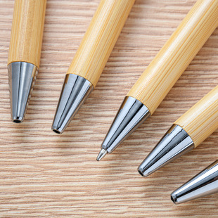 Press touch screen bamboo pen wholesale creative stationery bamboo press ball pen can be printed logo bamboo ball pen