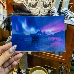 Aurora Gradient Flash Card 3D Raster Card Creative Factory Customized Postcard Six Change Delay Photography Collection Card