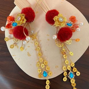 Маленький бог богатства Hanfu Новый год головной убор в китайском стиле