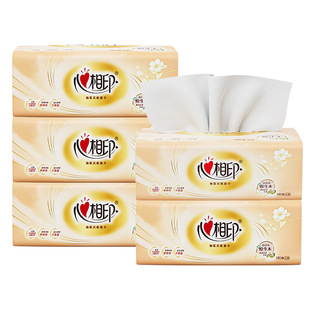 Heart-to-heart printing gold classic paper 100 three-layer paper towel virgin wood pulp toilet paper napkin