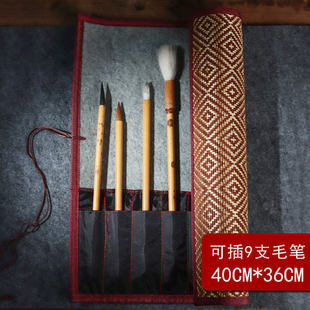 Calligraphy brush pen curtain wholesale manufacturers brush bag antique brush pen curtain large capacity brush storage pen bag variety