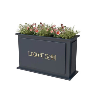 Outdoor Stainless Steel Flower Box Combination Business District Sales Department Outside Flower Pot Outdoor Street Mobile Flower Pot