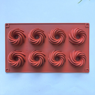 8 even spiral 79 cake silicone mold 3D baking tray mousse French dessert mold DIY pudding kitchen baking utensils