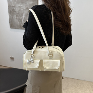 American Retro Fashion Hand Bowling Bag 2025 New Arrival Fashionable All-Match Shoulder Bag High Beauty Value Casual Women's Bag