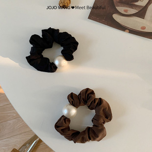 Korean Style Beads Hair Accessories All-match Hair Ring Women's Rubber Band Simple High Elastic Hair Rope Hair Rope Headdress in Stock