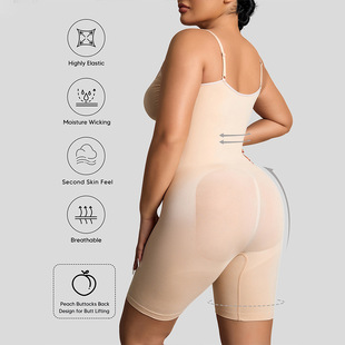 European and American skim flat for abdomen conjoined body shaping garment without trace for small belly strong waist and hip shaping