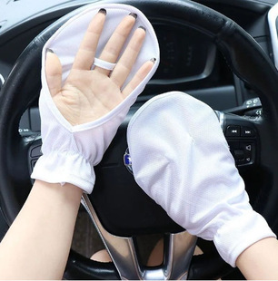 Nylon Sunscreen Cute Ice Sleeve Summer Goddess Horseshoe Short Cycling Outdoor Horseshoe Palm Ice Silk Sleeve Driving