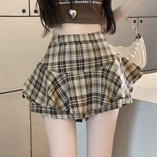 Black Skirt 2025 New Women's Spring Dress Cake Skirt Short Skirt High Waist Skirt A- Line Skirt Pantsuit Umbrella Skirt