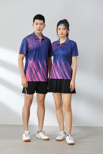 Badminton Clothing suit Men and Women Couple Summer Short-sleeved Quick-drying Breathable Volleyball Tennis Competition Table Tennis Clothing