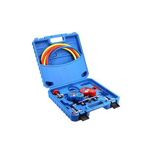 Automobile air conditioner fluoride meter R134a refrigerant snow type pressure gauge liquid double meter valve oil meter fluoride tool suit