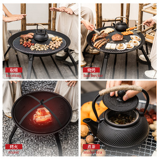 Factory wholesale outdoor portable barbecue oven camping heating enclosure tea carbon oven indoor folding oven