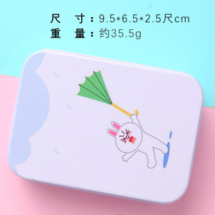 Creative cartoon Iron piggy bank South Korea Desktop Storage Box mini tinplate box hair ring hairpin jewelry box