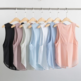 Original Yoga Clothing Vest Women's Loose Outer Wear Sports Fitness Top Quick-drying Sleeveless Blouse Summer Thin