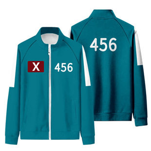 Sportswear Autumn stand collar zipper sweater (new number) blue print X-O