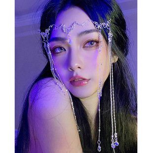 Colorful Mermaid Princess butterfly hairpin female back head updo hair clip Summer Super fairy hairpin South Korea shark clip headdress