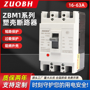 Air switch molded case circuit breaker ZBM1-63L overload protection switch 16A32A40A63A source manufacturer