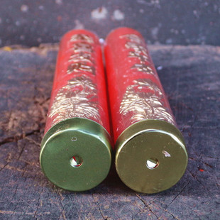 Free Shipping small size Gold Candle Aluminum Base Smokeless Cylindrical Red Candle God of Wealth for Buddha Candle Lighting Burning Incense and Buddha Ritual