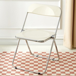 Fashion ins Stool Cyber Popular Makeup Chair Photo Chair Portable Home Folding Chair Acrylic Dining Chair Transparent Chair