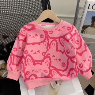 Girls Spring Clothing Set 2025 New Fashionable Baby Girl Children's Clothing Kidsren's Casual Sports Sweatshirt Two-Piece Set