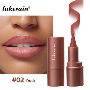 Makeup Cross-border lakerain Lipstick Lip Liner Pointed Velvet Matte 2-in -1 Lip Liner Gradient Fog