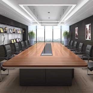 Office Furniture Conference Table Long Table Simple Modern Negotiation Training Table Size Rectangular Conference Room Table and Chair Combination