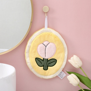 Hand towel can be hung not smelly kitchen bathroom lazy hand cloth children coral fleece absorbent small towel hand gift